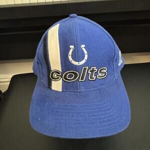 Vintage Logo Athletics Pro line Blue and white Colts snapback cap #ColtsNation